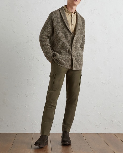 Imagen 0 de Chaqueta de lambswool con cuello smoking de hombre