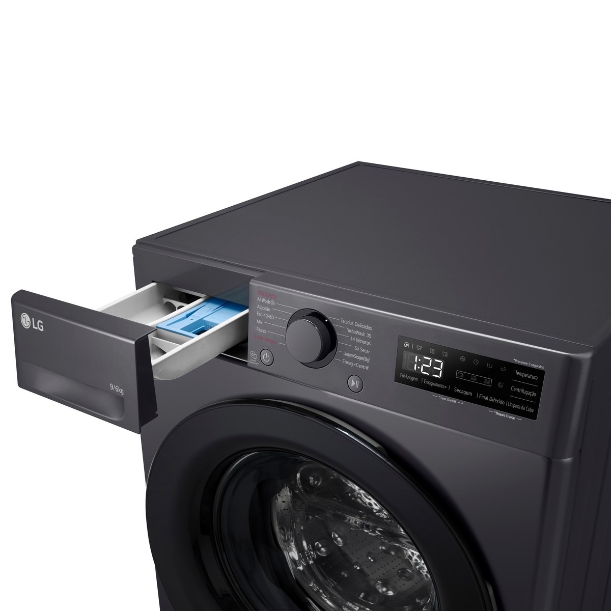 Máquina de Lavar e Secar Roupa LG F4DR509S6M Carga Frontal de 9/6 Kg e de 1400 rpm - Preto Preto-7