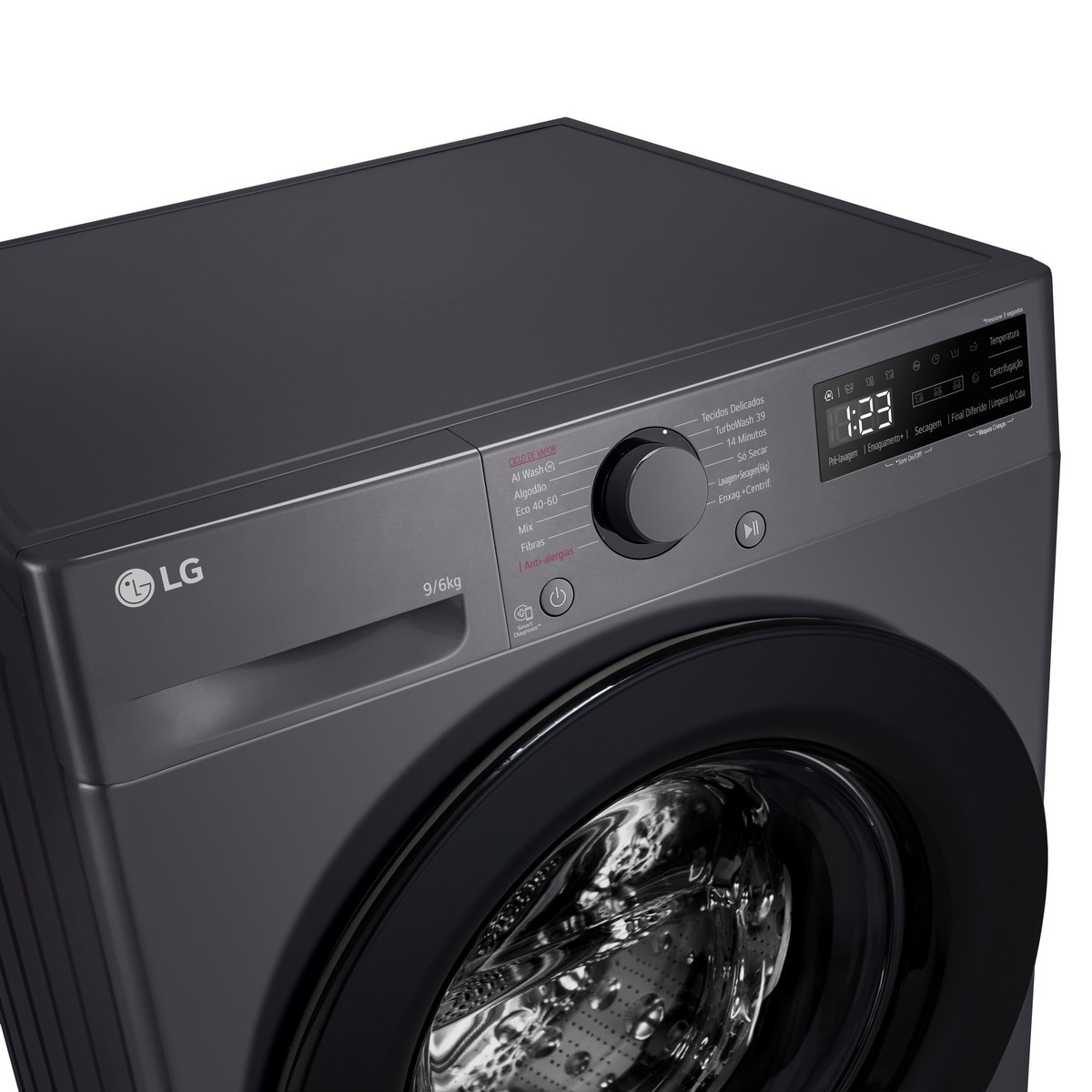 Máquina de Lavar e Secar Roupa LG F4DR509S6M Carga Frontal de 9/6 Kg e de 1400 rpm - Preto Preto-4