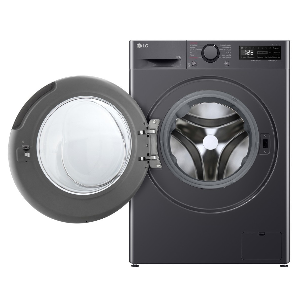 Máquina de Lavar e Secar Roupa LG F4DR509S6M Carga Frontal de 9/6 Kg e de 1400 rpm - Preto Preto-3