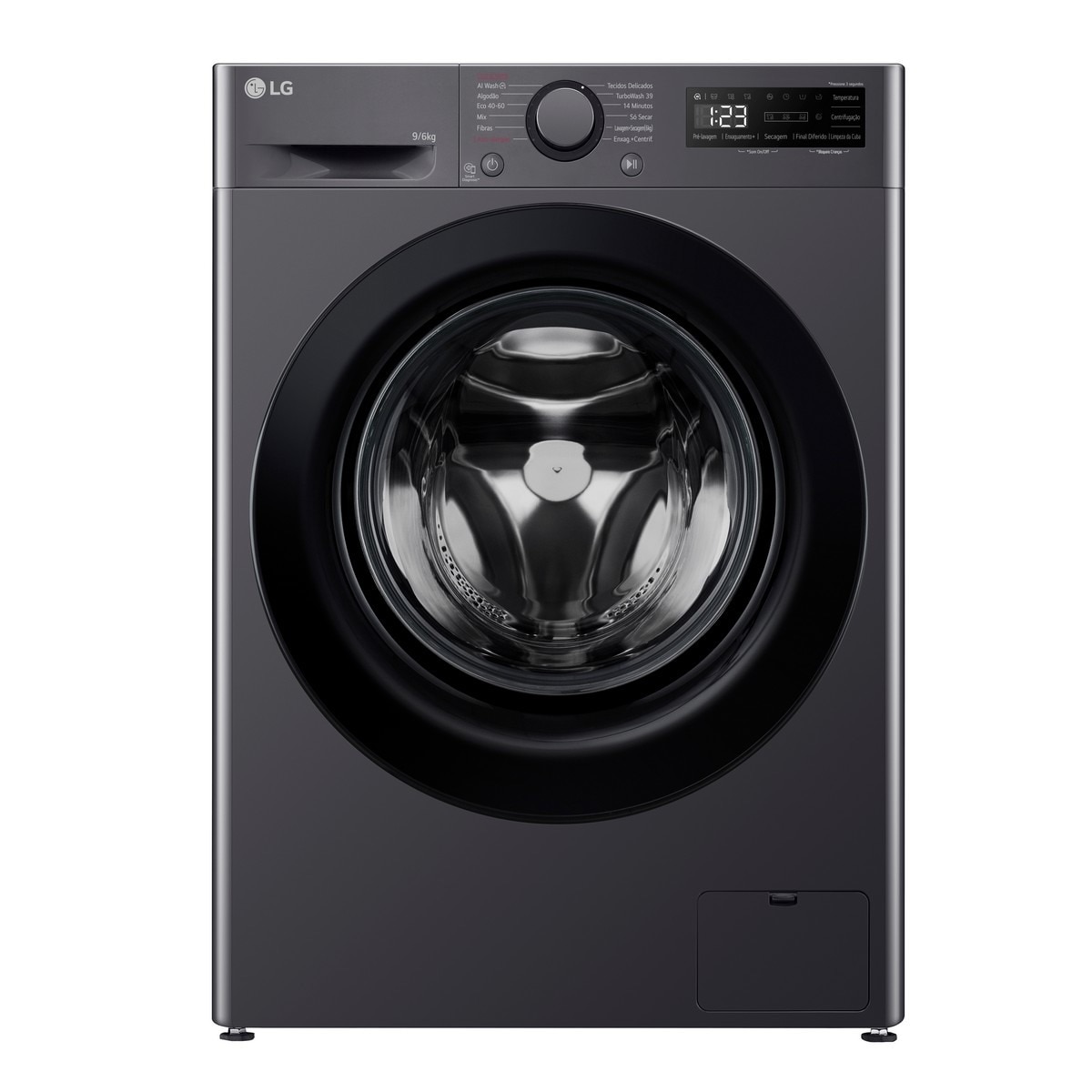 Máquina de Lavar e Secar Roupa LG F4DR509S6M Carga Frontal de 9/6 Kg e de 1400 rpm - Preto Preto-1