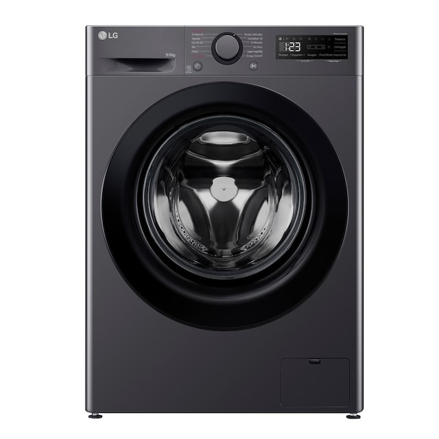 Imagem 0 de Máquina de Lavar e Secar Roupa LG F4DR509S6M Carga Frontal de 9/6 Kg e de 1400 rpm - Preto