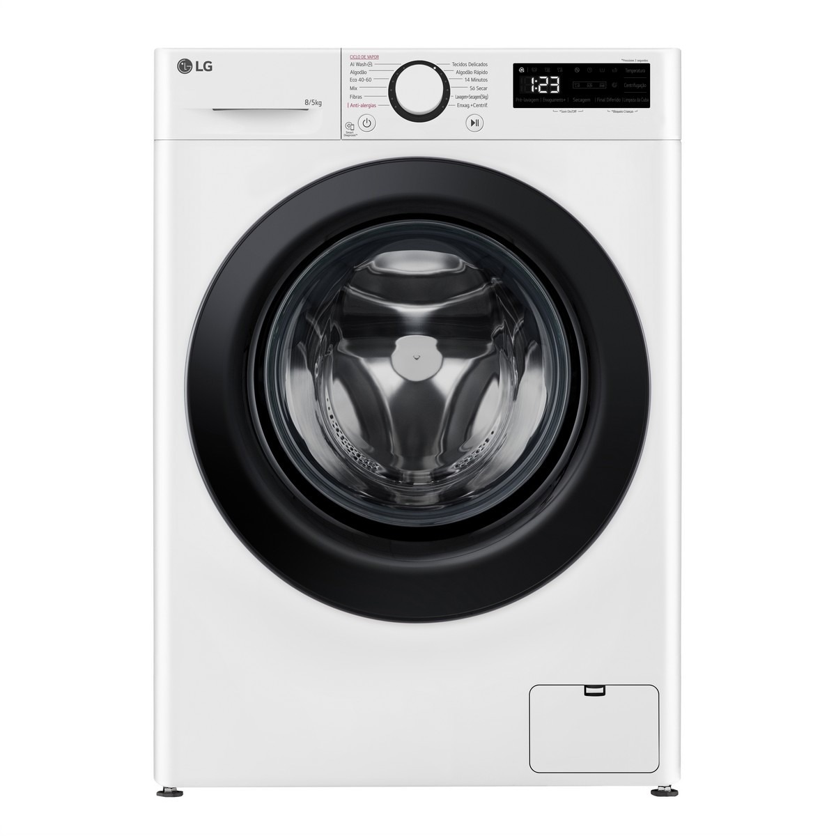 Máquina de Lavar e Secar Roupa LG F2DR5S8S6W Carga Frontal de 8/5 Kg e de 1200 rpm - Branco Branco-1