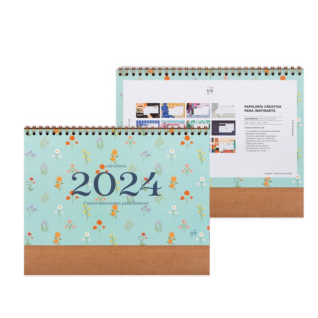 Imagem 0 de Calendário 2024 de Mesa Cuatro Estaciones para Florecer Espanhol 150x240 mm - Multicolor