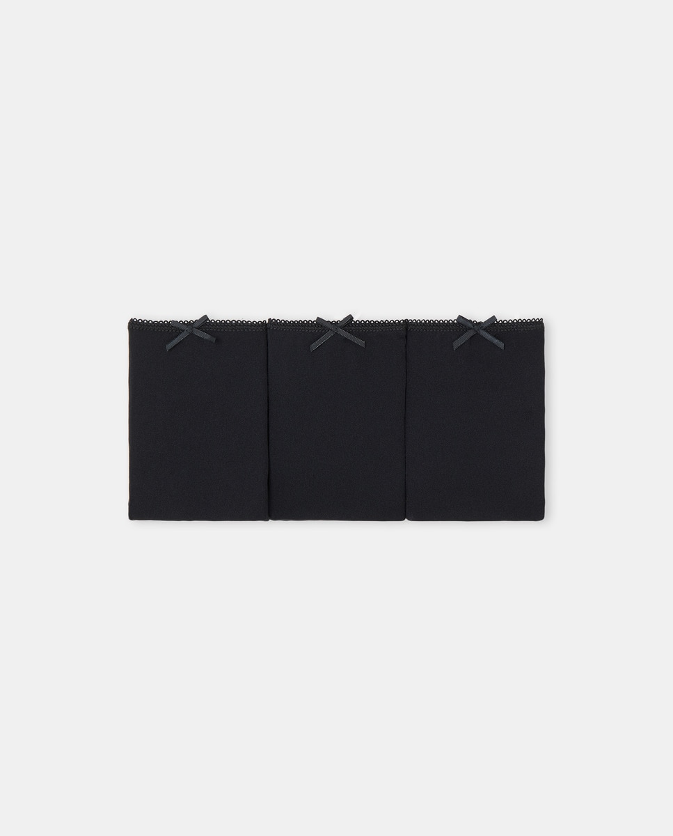 Pack de tres tangas microfibra Negro-3