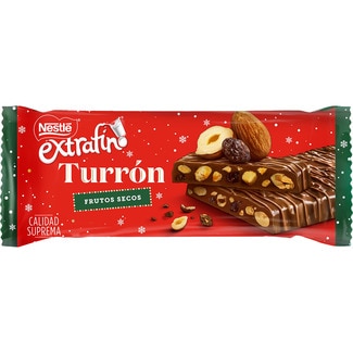 turrón de chocolate con frutos secos tableta 230 g - Nestle Extrafino