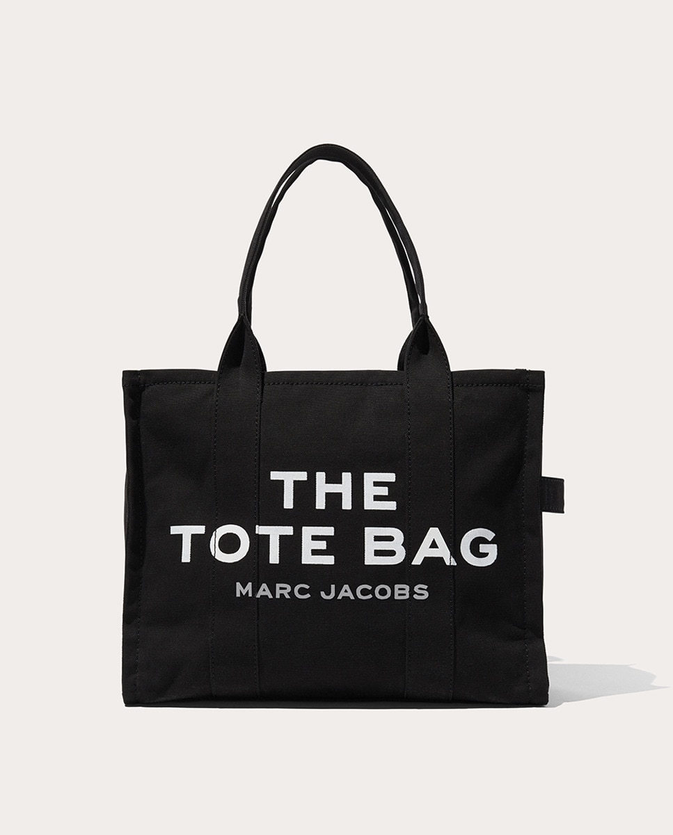 Mala Shopper Tipo Tote Large de Tecido Preto-1