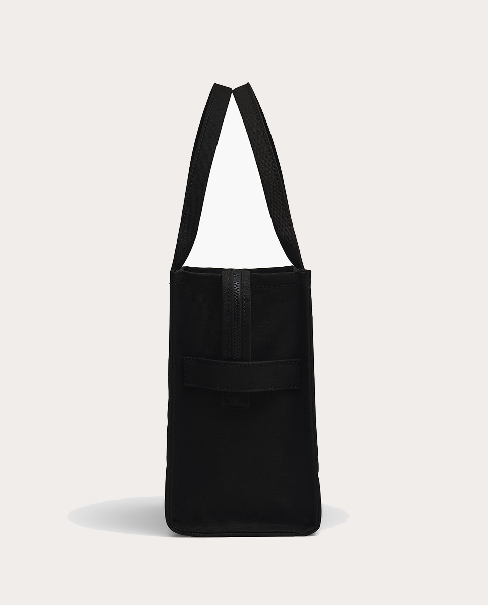 Mala Shopper Tipo Tote Large de Tecido Preto-4