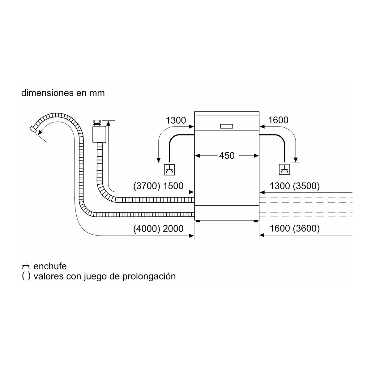 Lavavajillas integrable Balay  10 servicios,Media carga, 45 cm -3VT4031NA Negro-8
