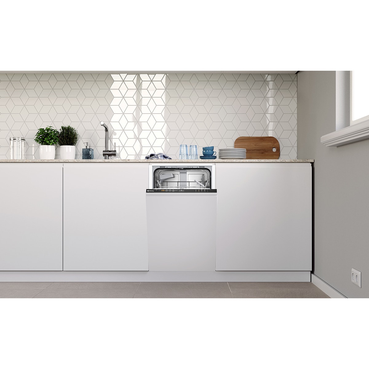 Lavavajillas integrable Balay  10 servicios,Media carga, 45 cm -3VT4031NA Negro-7