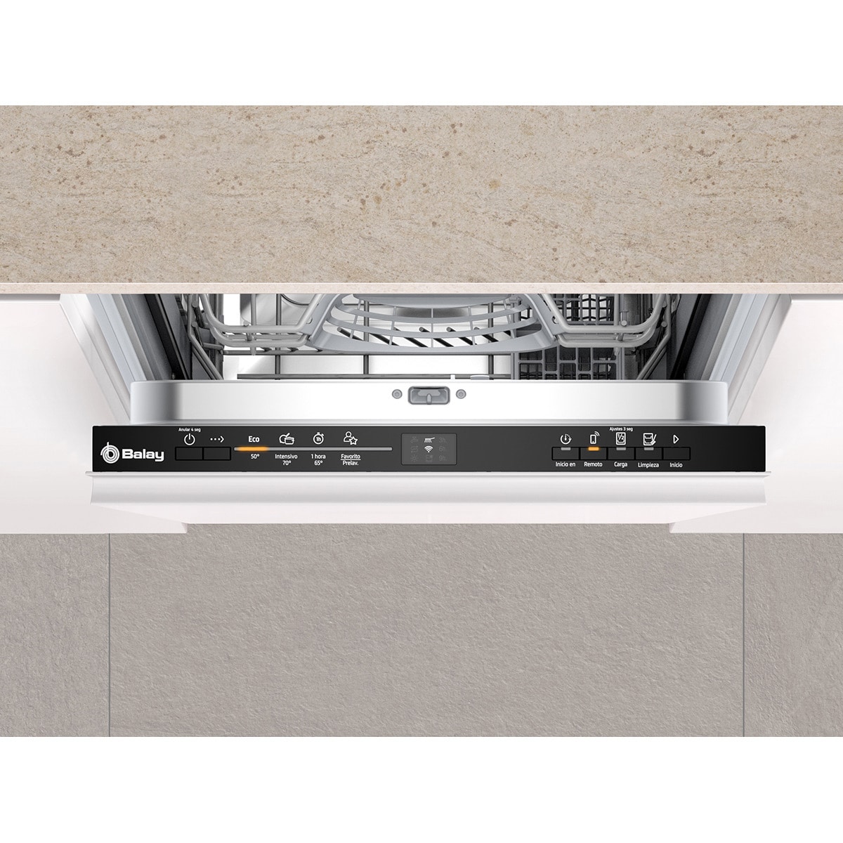 Lavavajillas integrable Balay  10 servicios,Media carga, 45 cm -3VT4031NA Negro-4