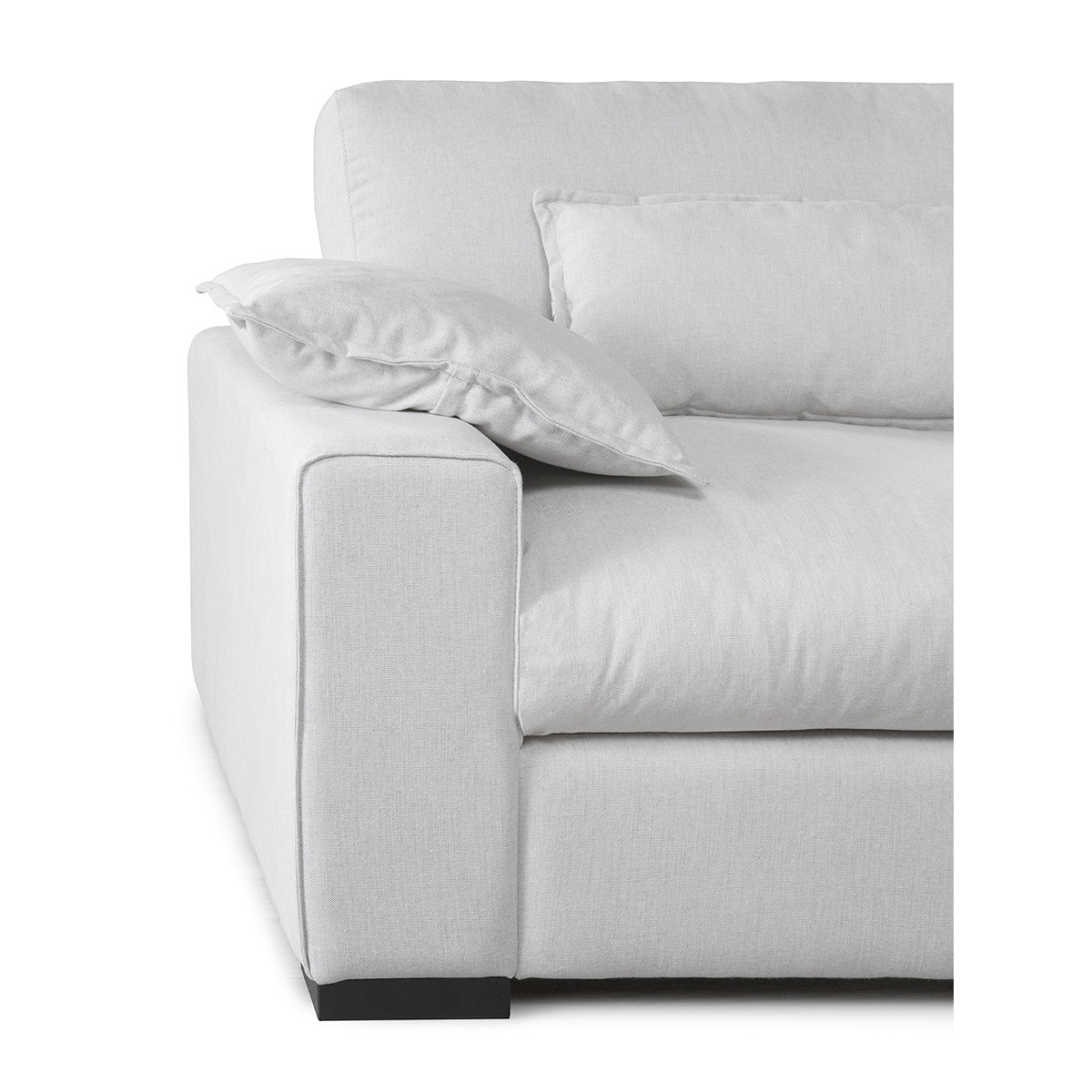 Sofá de 3 lugares de viscose e algodão Manhattan Pedra-4