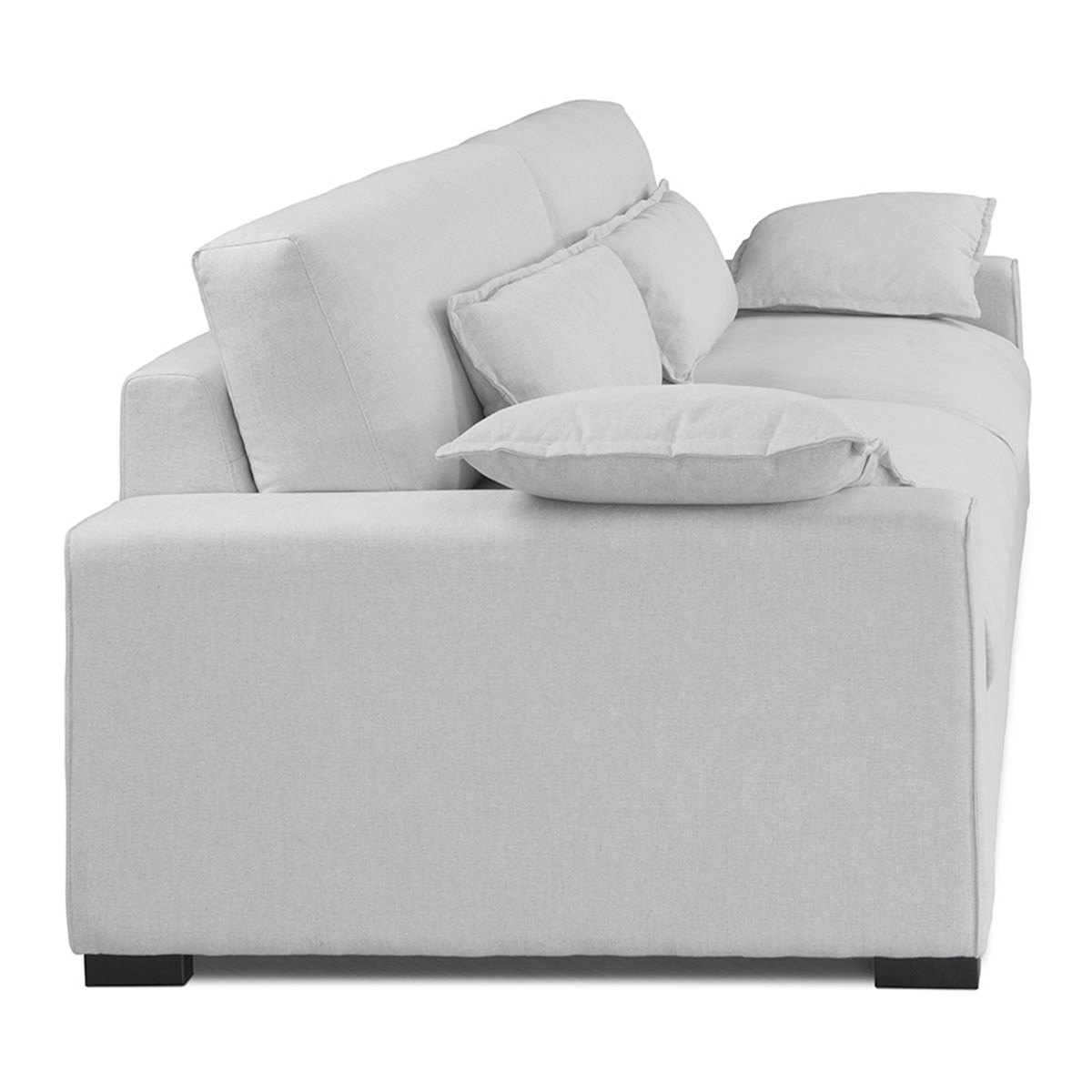 Sofá de 3 lugares de viscose e algodão Manhattan Pedra-3