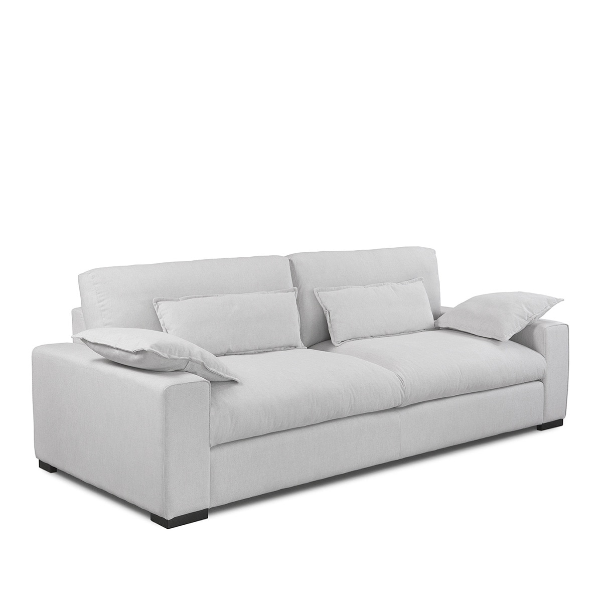 Sofá de 3 lugares de viscose e algodão Manhattan Pedra-2