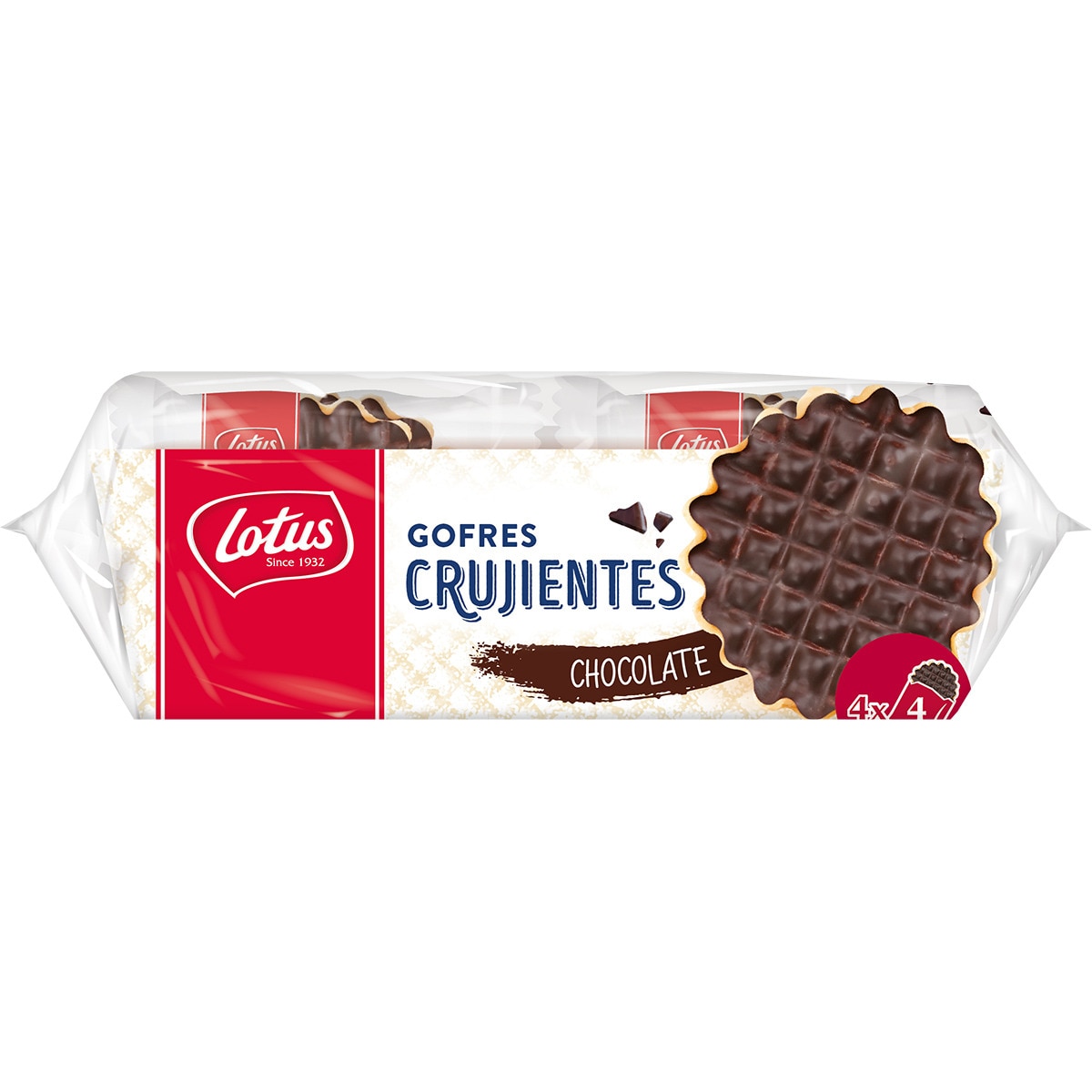 gofres crujientes de chocolate 4 paquetes de 4 unidades paquete 184 g