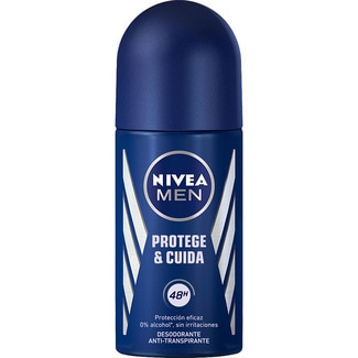 desodorante roll-on Protege & Cuida 0% alcohol anti-transpirante 48h men envase 50 ml - Nivea Men