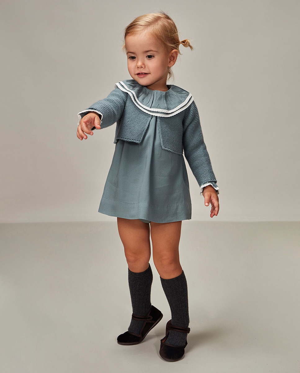 Casaco de Ponto Musgo Azul-1