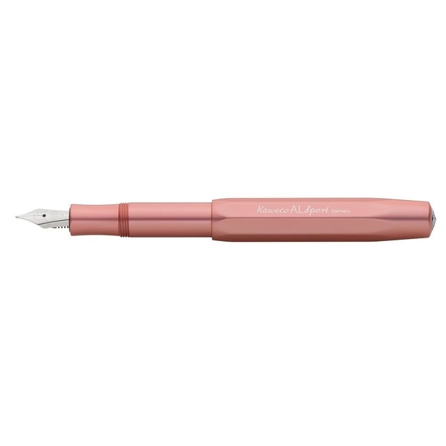 Imagem 0 de Caneta de aparo Alu Sport Kaweco rosa pastel e alumínio