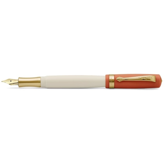 Imagem 0 de Caneta de aparo Student Especial Kaweco creme e laranja