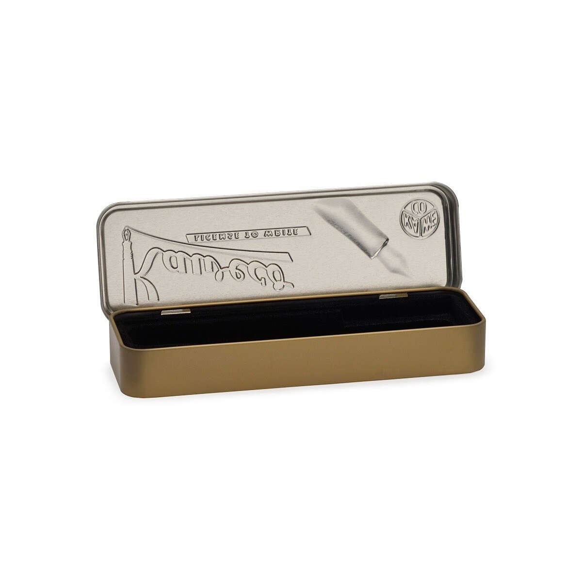 Caneta de aparo Dia Resina Kaweco preta e dourada 2