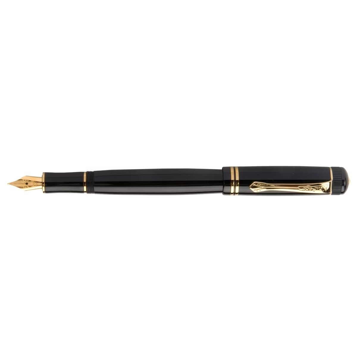 Caneta de aparo Dia Resina Kaweco preta e dourada 1