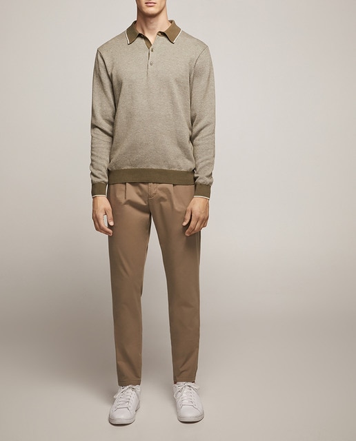 Imagen 0 de Pantalón sport un pliegue twill de hombre