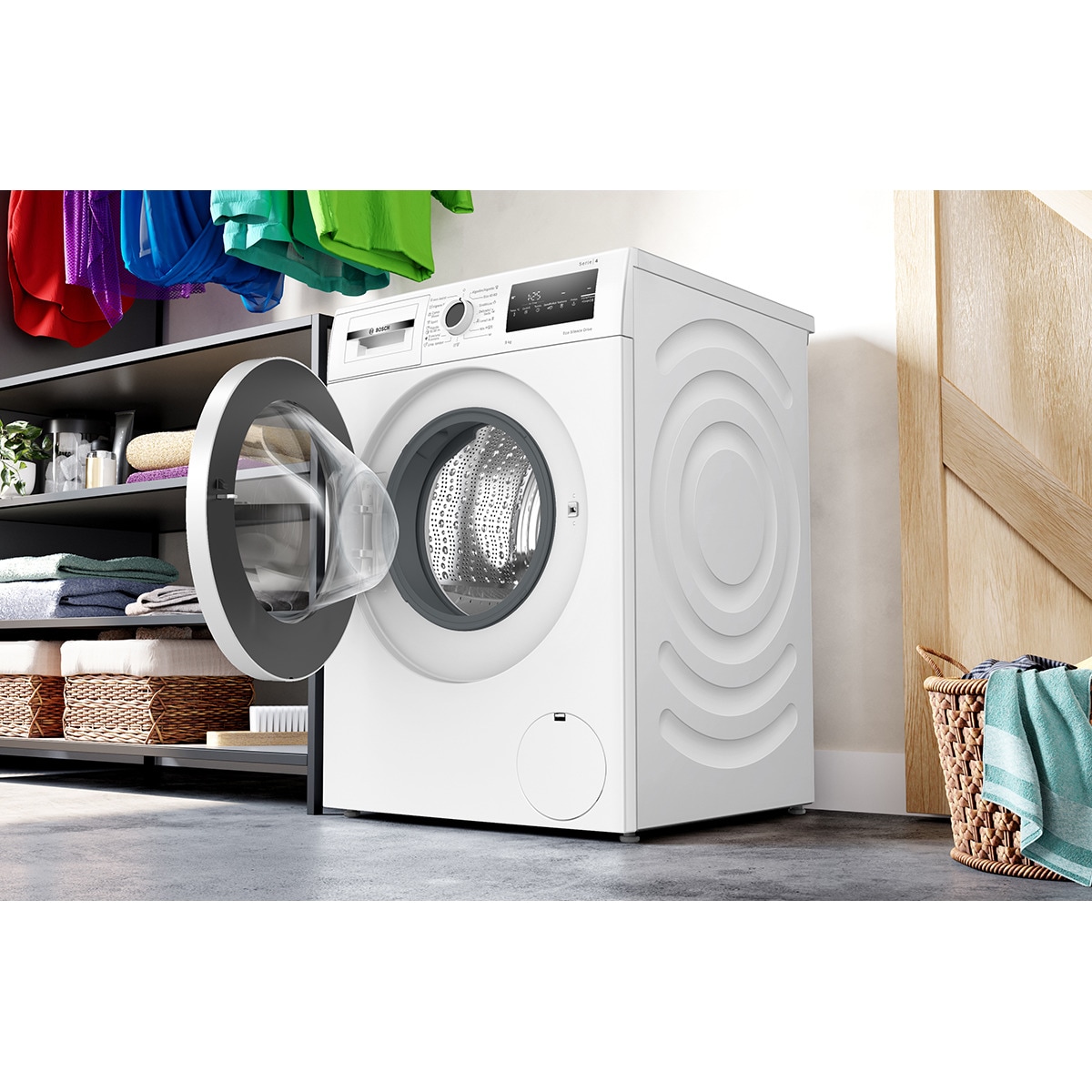 Máquina de Lavar Roupa Bosch Serie 4 WAN24200EP Iron Assist, Carga Frontal de 9 K e de 1200 rpm - Branco Branco-10