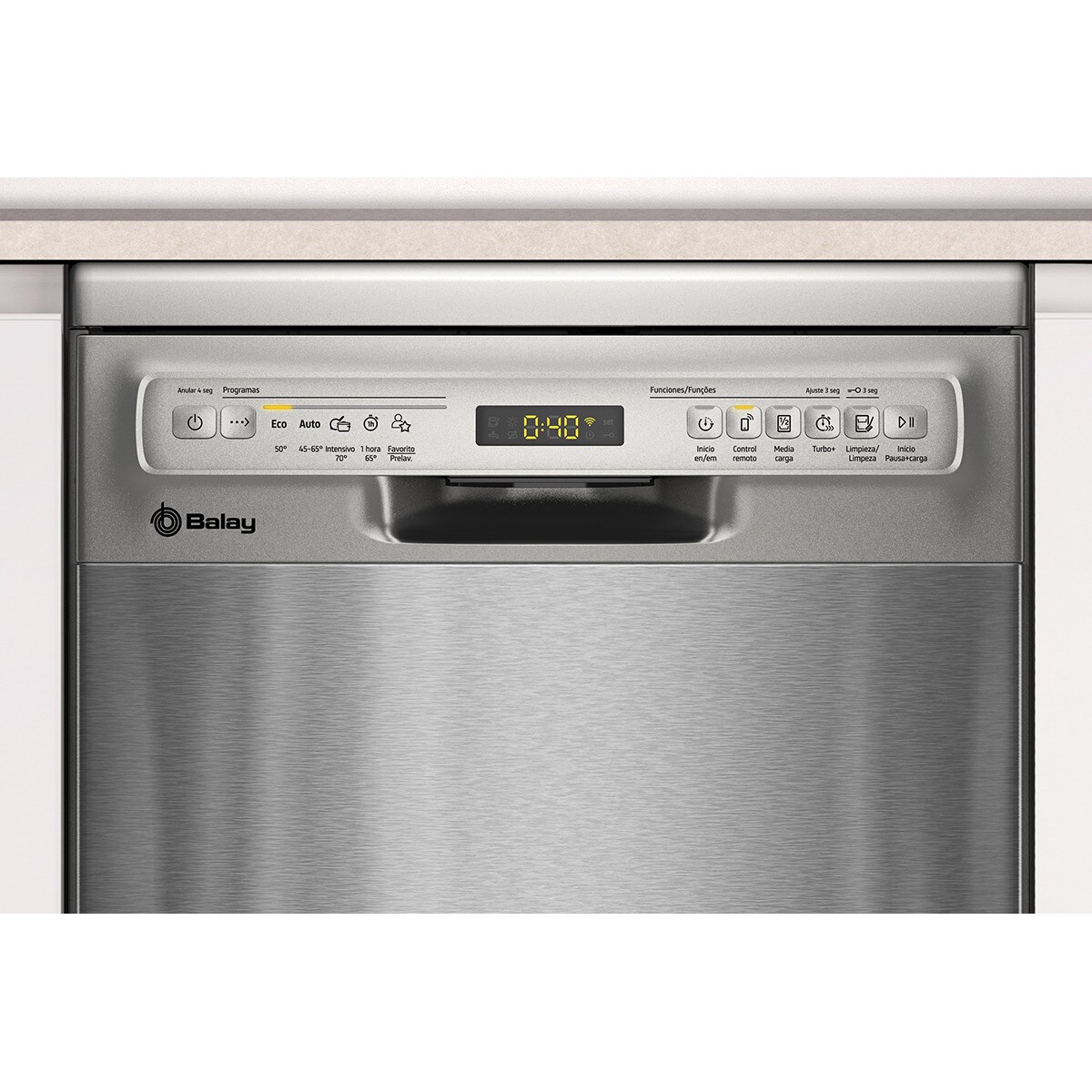 Lavavajillas Balay 10 servicios, Bandeja Cubiertos, 45 cm - 3VN5360IA Acero antihuellas-5