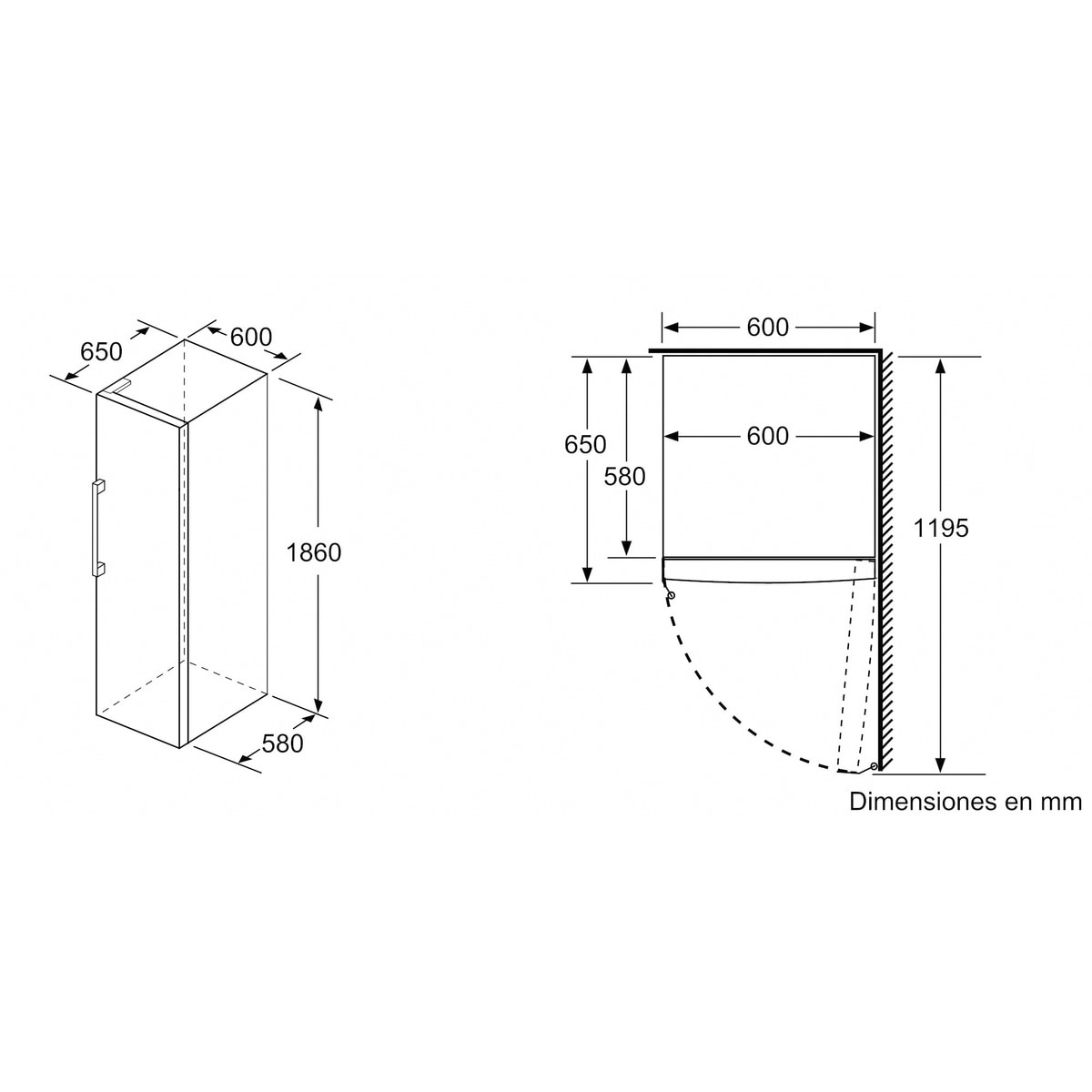 Congelador vertical Bosch No Frost Serie 4 - GSN36VIEP Acero inoxidable antihuellas-3