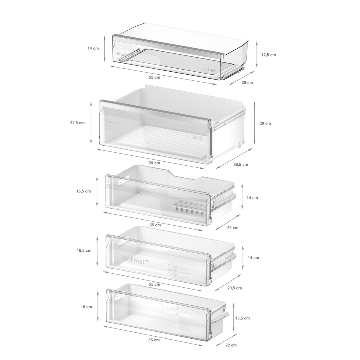 Frigorífico Combinado Encastrável Bosch Serie 4 KBN96VFE0 No Frost de 193,5 cm Branco-7