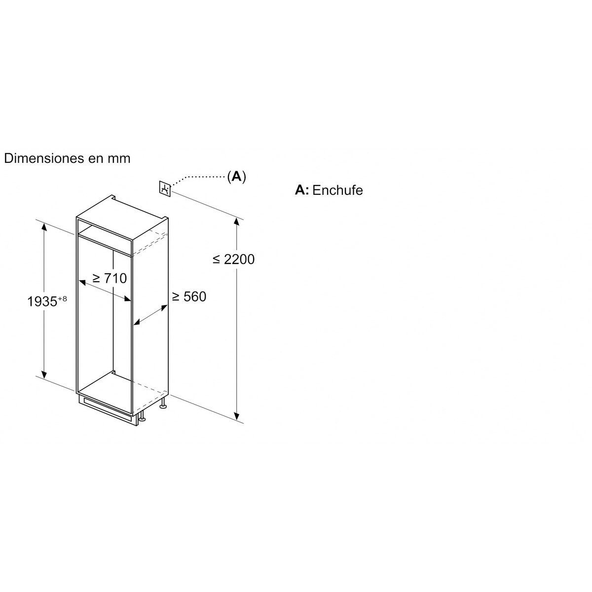 Frigorífico Combinado Encastrável Bosch Serie 4 KBN96VFE0 No Frost de 193,5 cm Branco-11