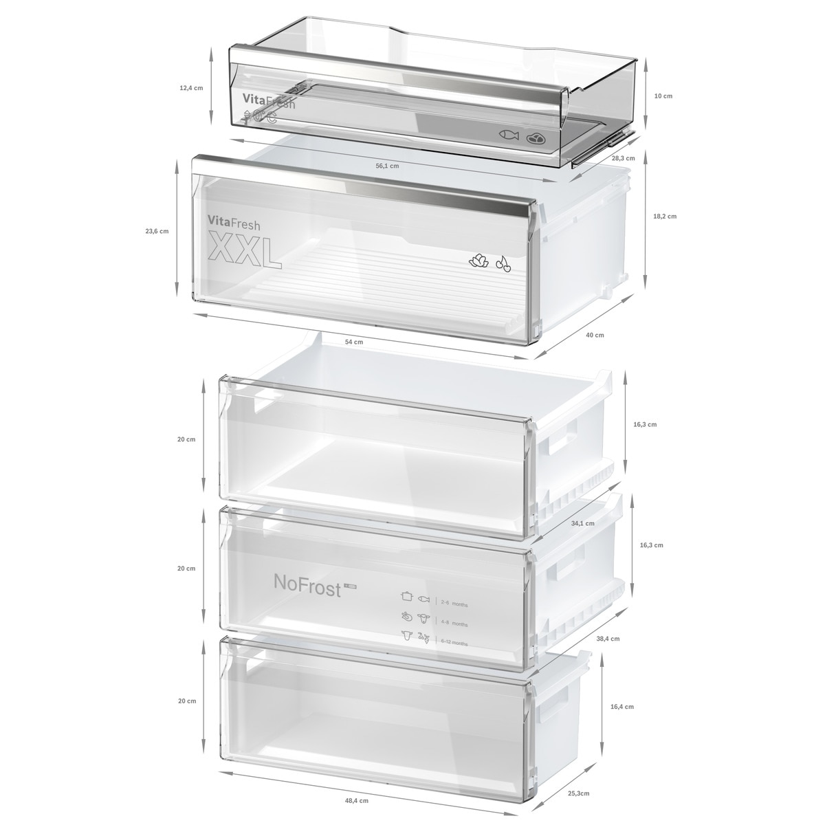 Frigorífico combi Bosch VitaFresh XXL Serie 6, Master Chef - KGN49AICT Acero inoxidable antihuellas-11