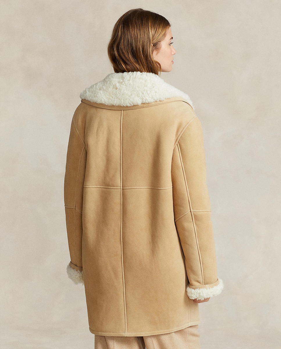 Sobretudo Reversível e em Pele Bege-3