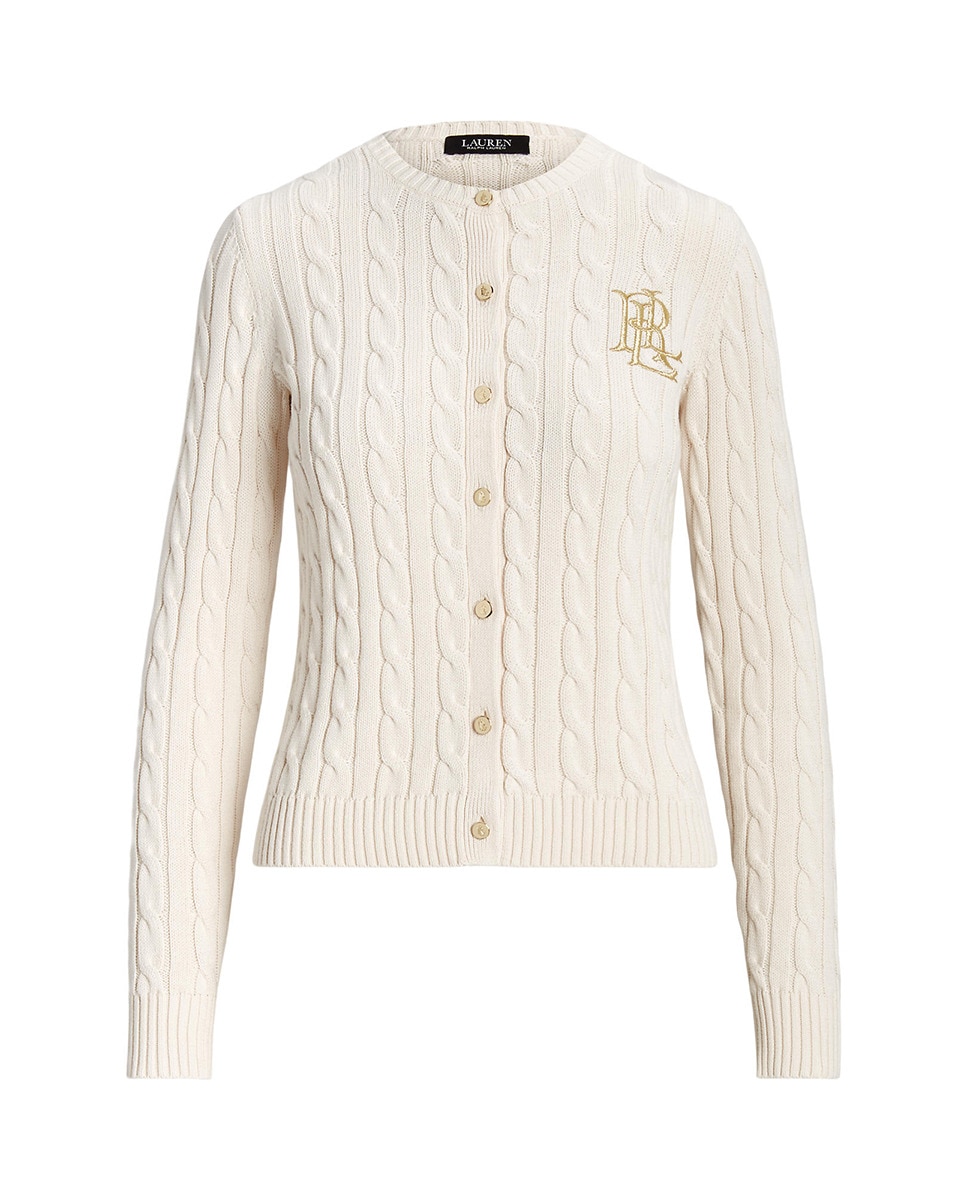 Cardigan de Malha do Cabo em Algodão Branco-5