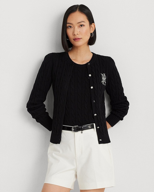 Imagen 0 de Cárdigan de mujer de algodón de punto de ochos