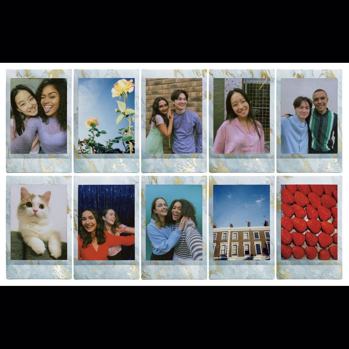 Kit de Filmes Instax Mini CLASSIC, 30 Fotos (10xBlue Marble, 10xBlack Frame, 10xMonochrome) 3