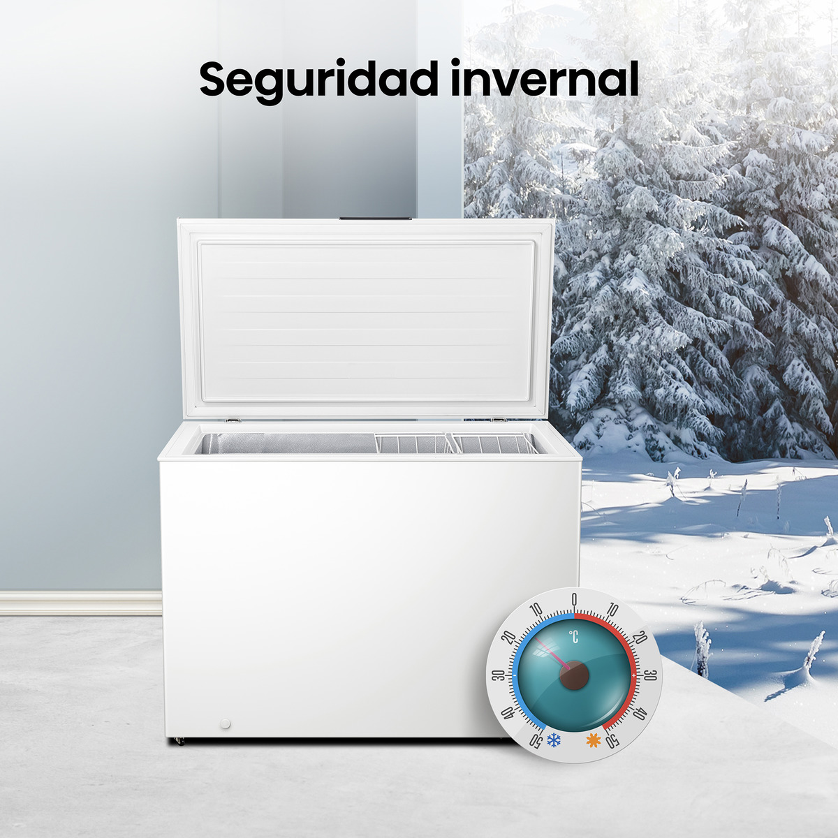 Congelador horizontal Hisense Defrost - FT386D4AWLYE Blanco-12