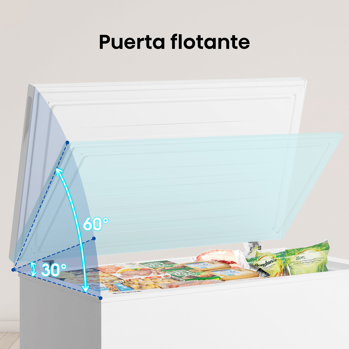Congelador horizontal Hisense Defrost - FT386D4AWLYE Blanco-10