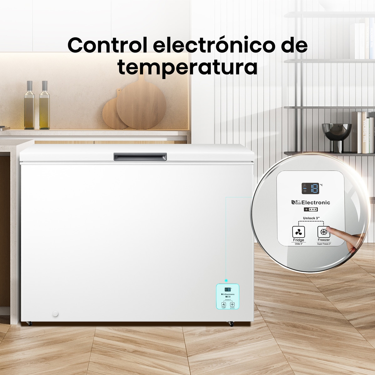 Congelador horizontal Hisense Defrost - FT386D4AWLYE Blanco-7