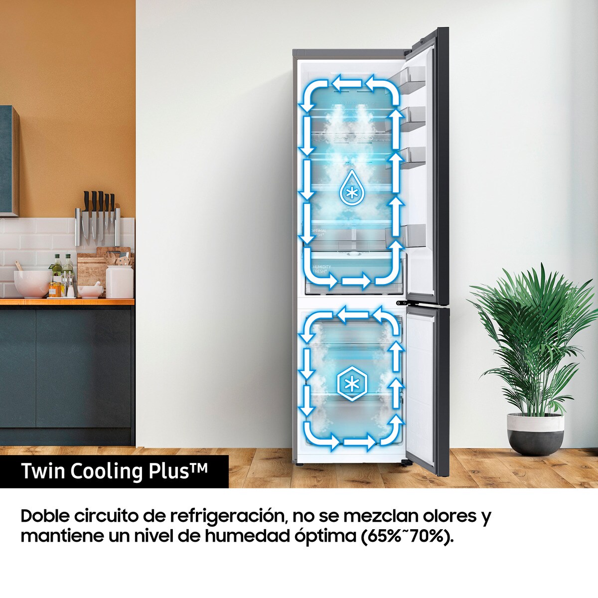 Frigorífico Combinado Samsung Bespoke RB38C7B6AS9 No Frost Wi-Fi de 203 cm - Inox Inox-10