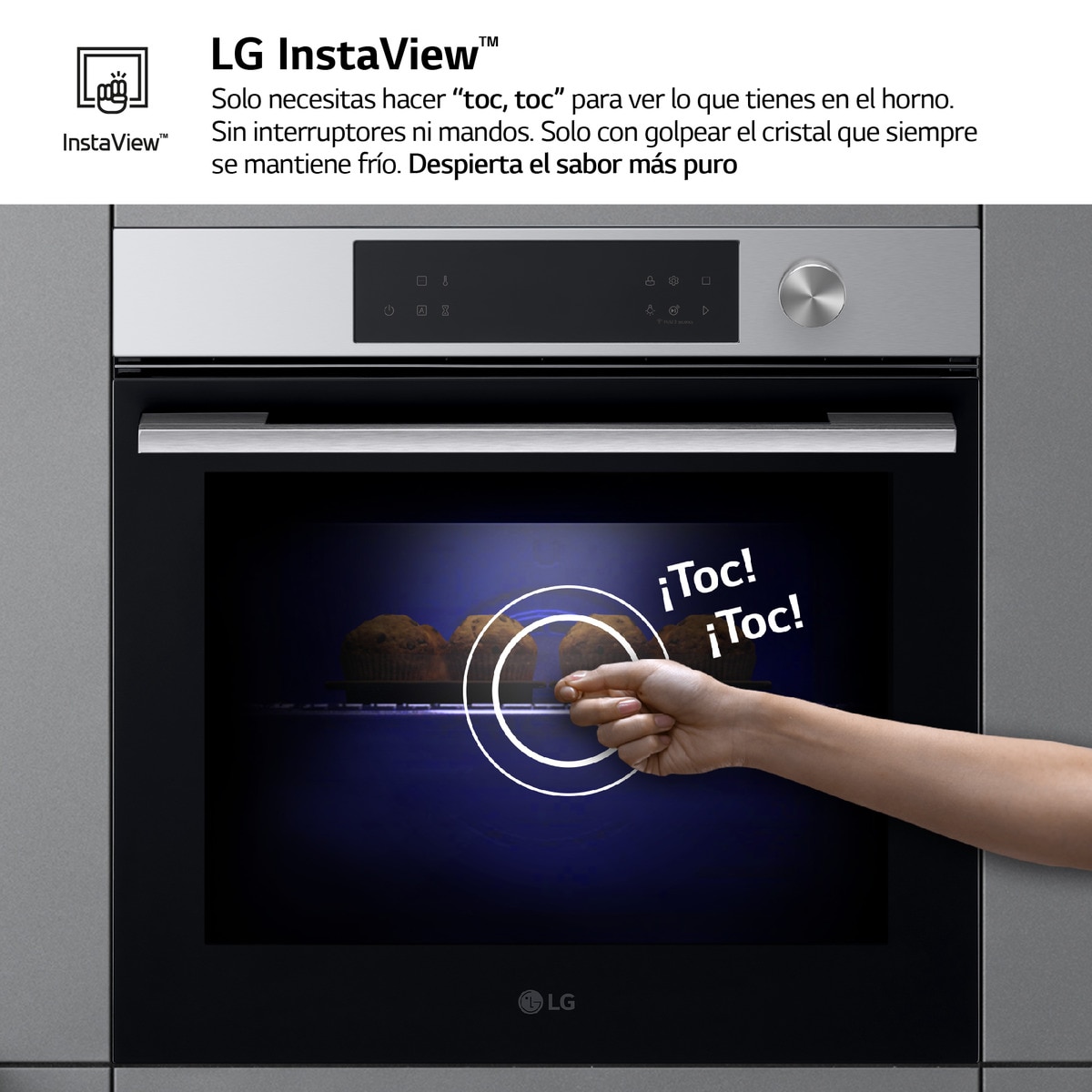 Horno multifunción LG Pirolisis, 76 l,  función Instaview - WSED7613S Inox-2