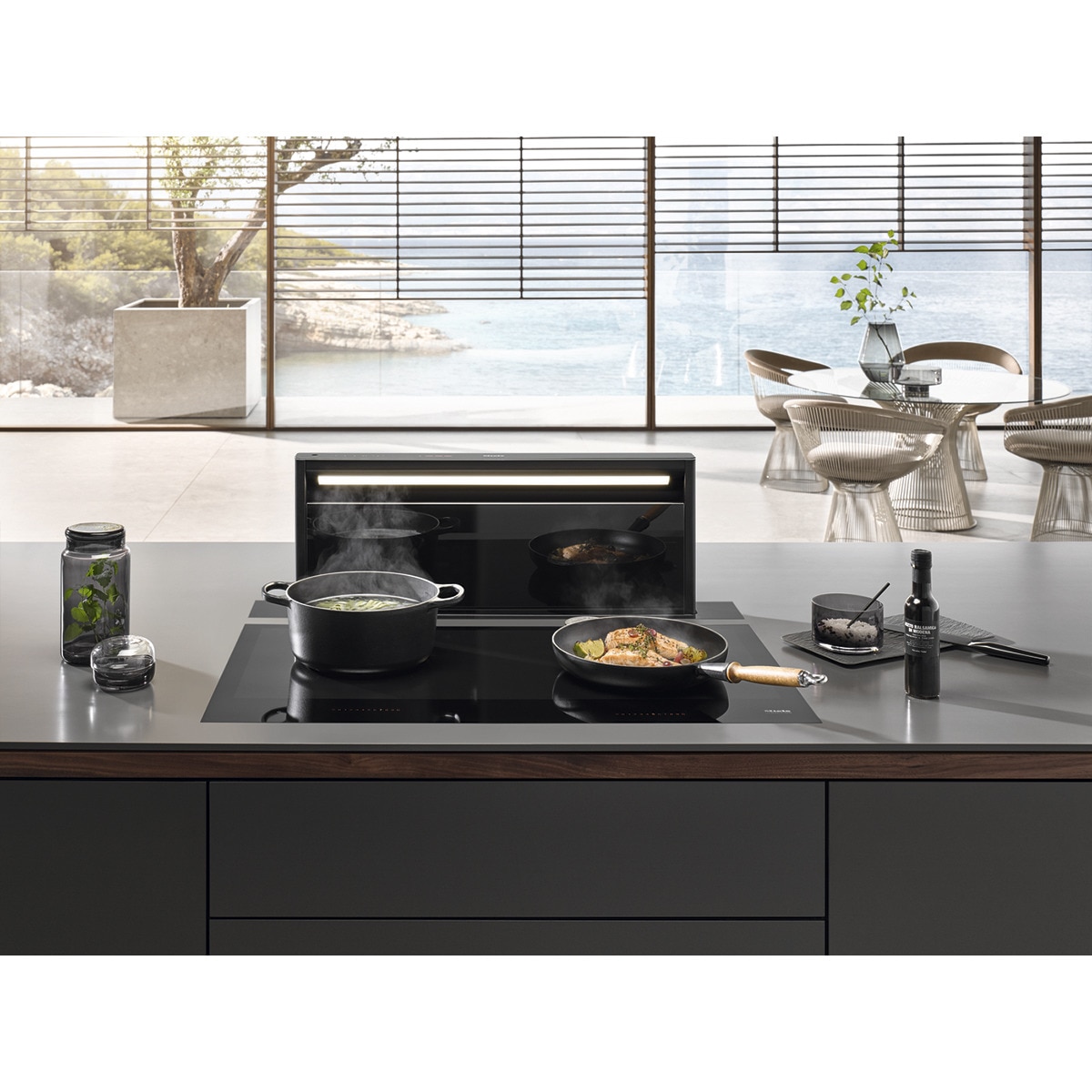 Exaustor de Bancada Miele DAD 4941 Extração Downdraft de 3 Velocidades + Booster e de 93,6 cm - Preto Obsidiana Preto-6