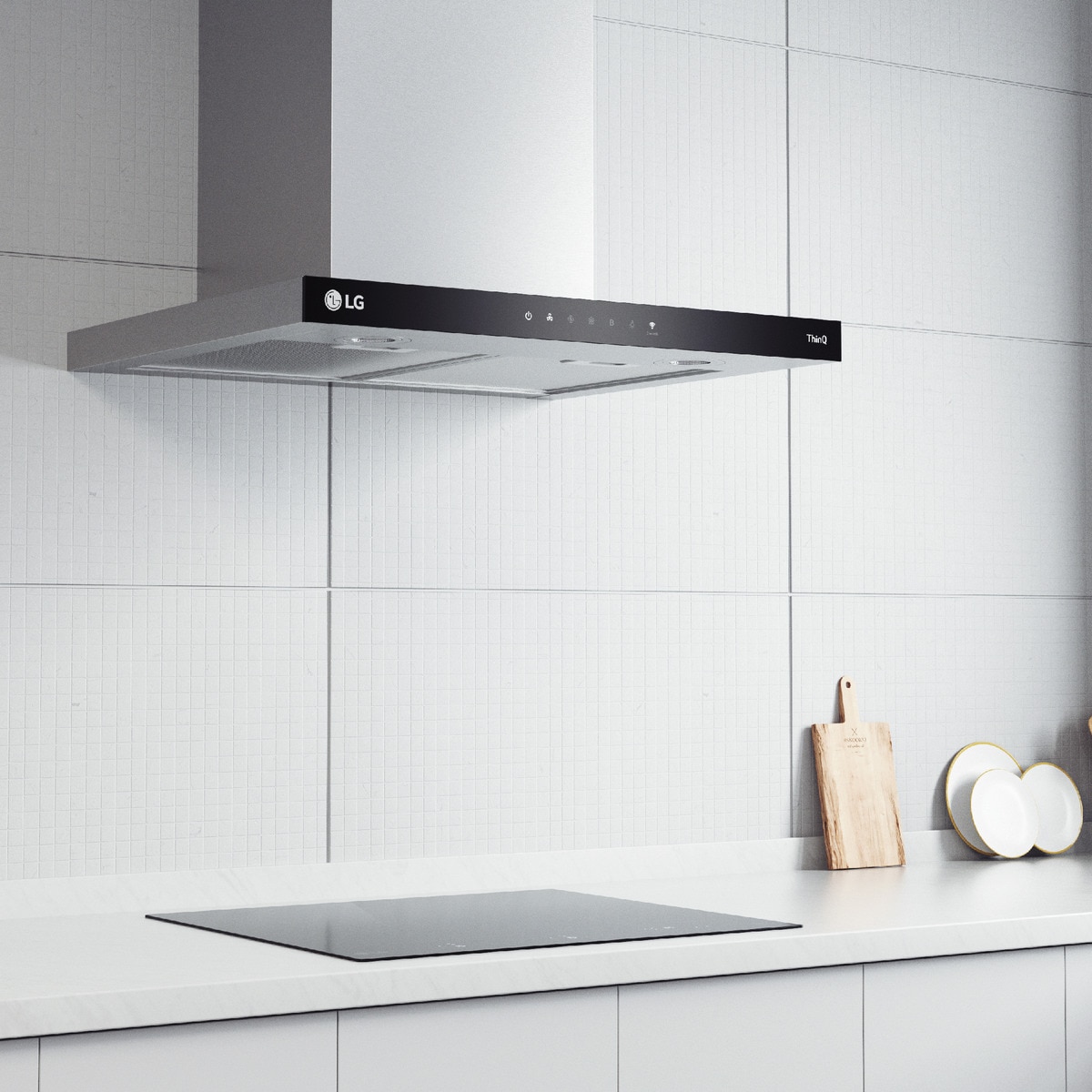 Exaustor de Parede LG HCEZ2426S com 3 Níveis de Extração + Boost e de 60 cm - Inox e Preto Inox/Preto-10