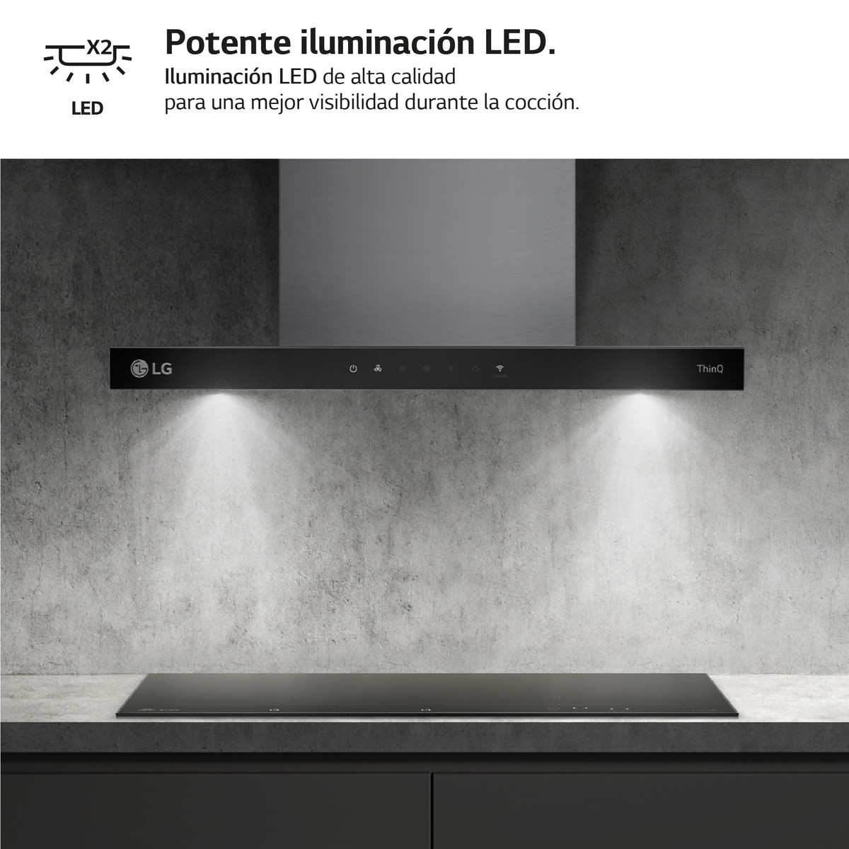 Exaustor de Parede LG HCEZ2426S com 3 Níveis de Extração + Boost e de 60 cm - Inox e Preto Inox/Preto-8