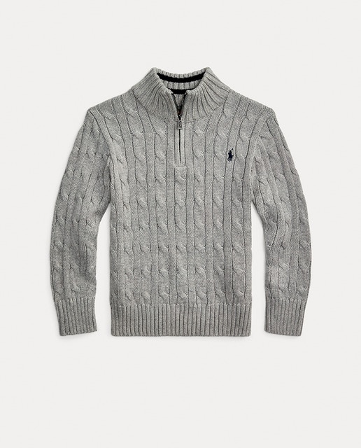 Imagen 0 de Jersey de niño de punto de ochos en gris