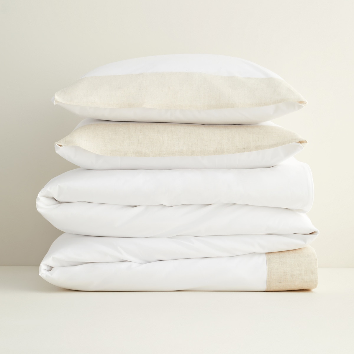 Conjunto de Capa de Edredão de Algodão Jolie Branco-5