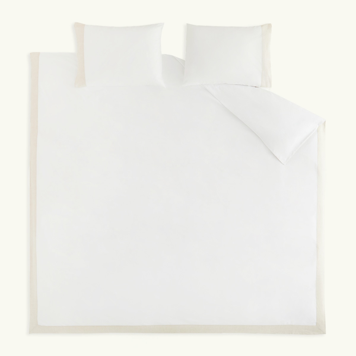 Conjunto de Capa de Edredão de Algodão Jolie Branco-4