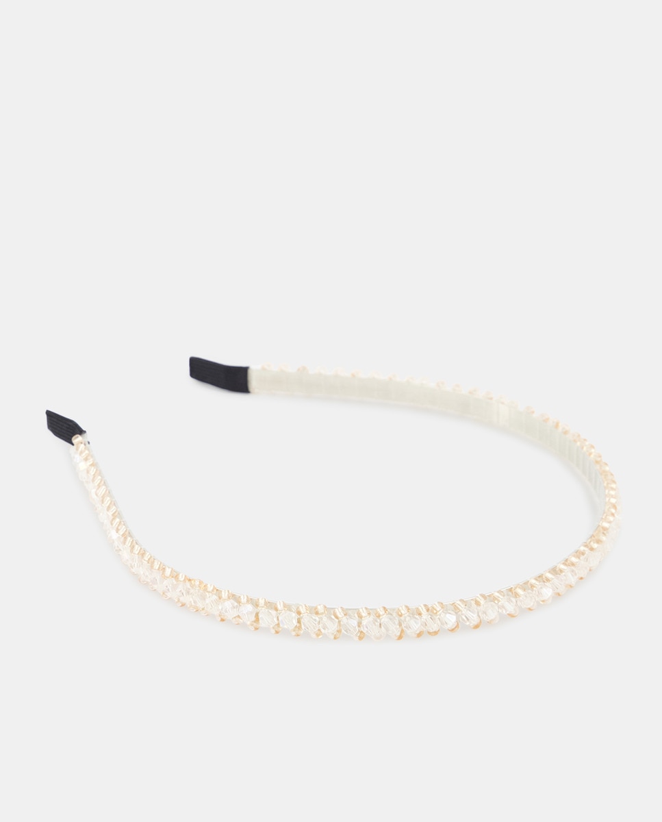 Bandolete Fina com Strass - Prateado Prata-1