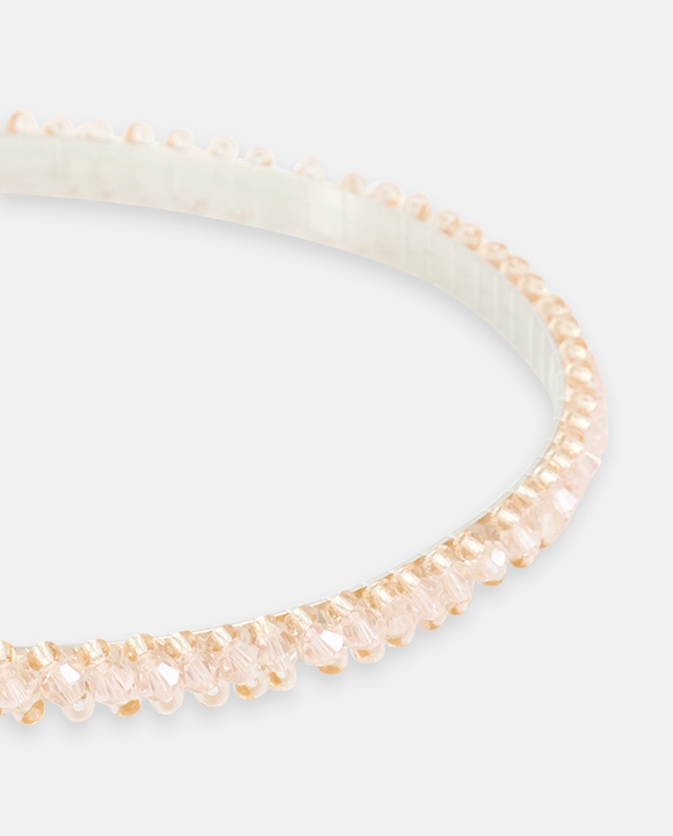 Bandolete Fina com Strass - Rosa Rosa-2