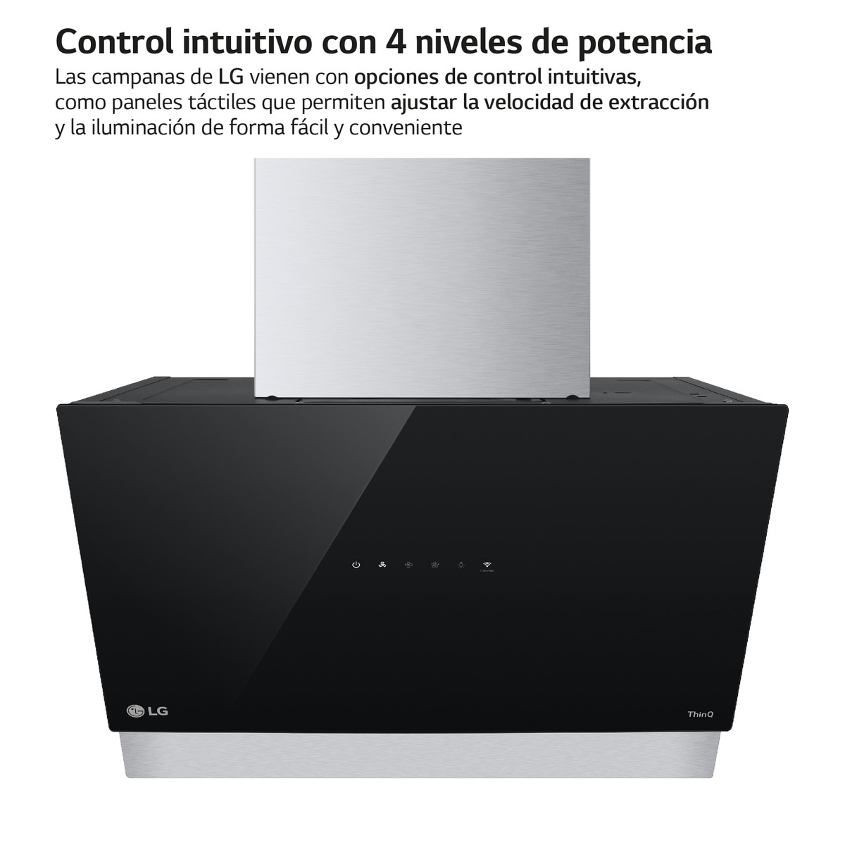 Campana decorativa LG  con 3 niveles extracción - HCEZ2428B Negro-7